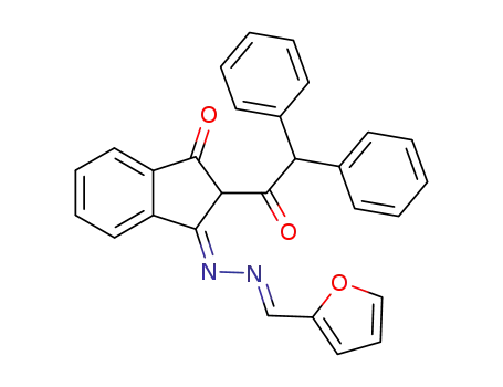 Molecular Structure of 123937-07-5 (2-diphenylacetyl-3-furfurylidenehydrazono-indan-1-one)