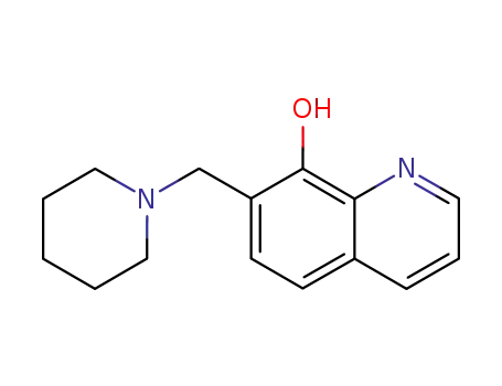 Molecular Structure of 6632-09-3 (7-(PIPERIDIN-1-YLMETHYL)QUINOLIN-8-OL)