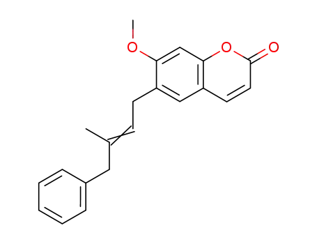 7-methoxy-6-(3'-methyl-4'-phenylbut-2'-enyl)coumarin