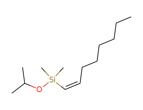 Molecular Structure of 109786-61-0 (Silane, dimethyl(1-methylethoxy)-1-octenyl-, (Z)-)