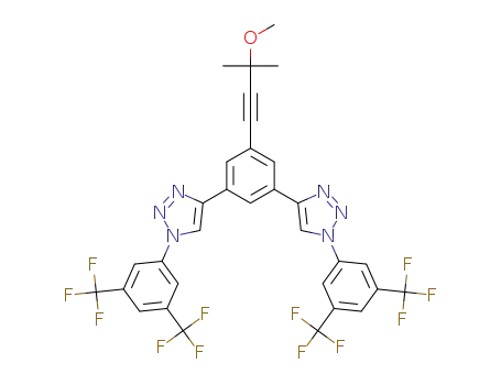 5-(3-methoxy-3-methylbut-1-yn-1-yl)-1,3-bis(1-(3,5-bis(trifluoromethyl)-phenyl)-1H-1,2,3-triazol-4-yl)benzene
