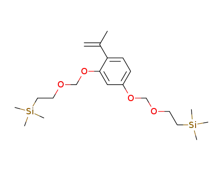 Molecular Structure of 107913-75-7 (<<4-(1-methylethenyl)-1,3-phenylene>bis<<(oxymethylene)oxy>-2,1-ethanediyl>>bis(trimethylsilane))