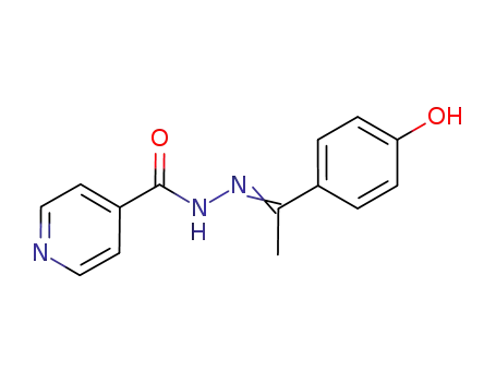 Molecular Structure of 790-44-3 (isonicotinic acid [1-(4-hydroxy-phenyl)-ethylidene]hydrazide)