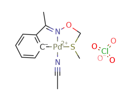 [Pd{C,N,S-C<sub>6</sub>H<sub>4</sub>{C(Me)=NOCH<sub>2</sub>SMe}-2}MeCN]ClO<sub>4</sub>