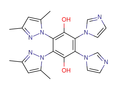 1,4-Benzenediol,
2,3-bis(3,5-dimethyl-1H-pyrazol-1-yl)-5,6-di-1H-imidazol-1-yl-