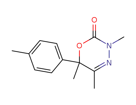 Molecular Structure of 105889-09-6 (3,5,6-trimethyl-6-(4-methylphenyl)-3,6-dihydro-2H-1,3,4-oxadiazin-2-one)