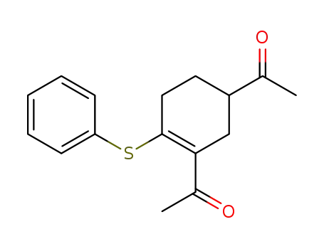 Molecular Structure of 116503-31-2 (2,4-diacetyl-1-(phenylthio)cyclohexene)