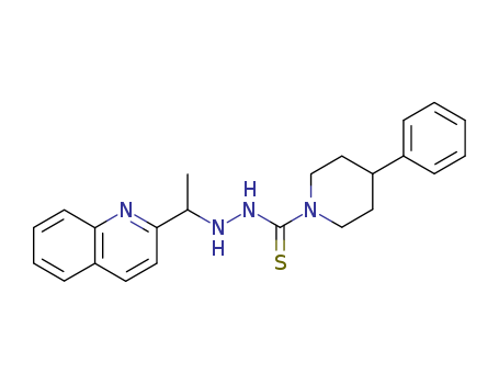 4-phenyl-N-(1-quinolin-2-ylethyl)piperidine-1-carbothiohydrazide cas  90504-24-8