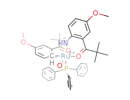 Ru(CO)(1-(6-amino-3-methoxyphenyl)-2,2-dimethyl-1-propanone(-1H))(PPh<SUB>3</SUB>)(t-BuC(O)C<SUB>6</SUB>H<SUB>3</SUB>OMe)