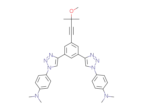5-(3-methoxy-3-methylbut-1-yn-1-yl)-1,3-bis(4-N,N-dimethylaniline-1H-1,2,3-triazol-4-yl)benzene