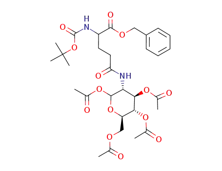 1,3,4,6-tetra-O-acetyl-2-deoxy-2-<(N-tert-butyloxycarbonyl)glutamamido α-benzylester>-D-glucopyranose
