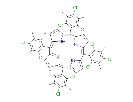 Molecular Structure of 114634-36-5 (meso-tetrakis(3,5-dimethyl-2,4,6-trichlorophenyl)porphyrin)
