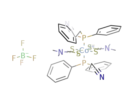 trans-[Co(N,N-dimethyldithiocarbamate)2{P(CH<sub>2</sub>CH<sub>2</sub>CN)Ph<sub>2</sub>}2]BF<sub>4</sub>