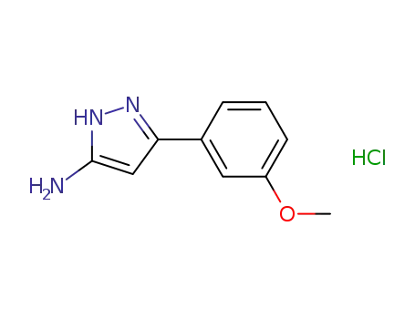 Molecular Structure of 1025447-42-0 (3-(3-METHOXYPHENYL)-1H-PYRAZOL-5-AMINE HYDROCHLORIDE)