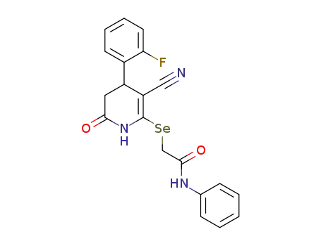 2-[3-cyano-4-(2-fluorophenyl)-6-oxo-1,4,5,6-tetrahydropyridin-2-ylselanyl]-N-phenylacetamide