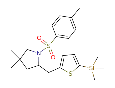 4,4-dimethyl-1-(toluene-4-sulfonyl)-2-[5-(trimethylsilyl)thiophen-2-ylmethyl]pyrrolidine