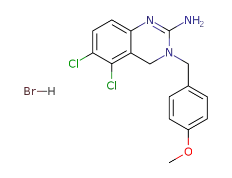 5,6-Dichloro-3-(4-methoxy-benzyl)-3,4-dihydro-quinazolin-2-ylamine; hydrobromide