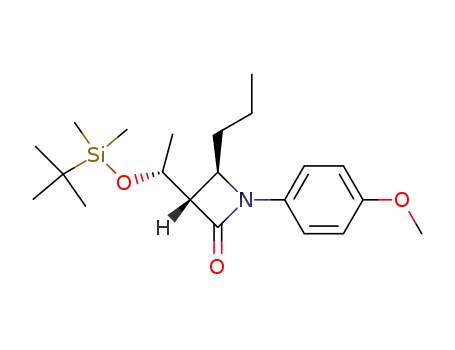 1-(4-methoxyphenyl)-3-<1-<<(1,1-dimethylethyl)dimethylsilyl>oxy>ethyl>-4-(1-propyl)azetidin-2-one