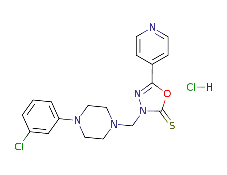 3-[4-(3-Chloro-phenyl)-piperazin-1-ylmethyl]-5-pyridin-4-yl-3H-[1,3,4]oxadiazole-2-thione; hydrochloride