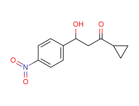 Molecular Structure of 1067243-50-8 (1-cyclopropyl-3-hydroxy-3-(4-nitrophenyl)propan-1-one)