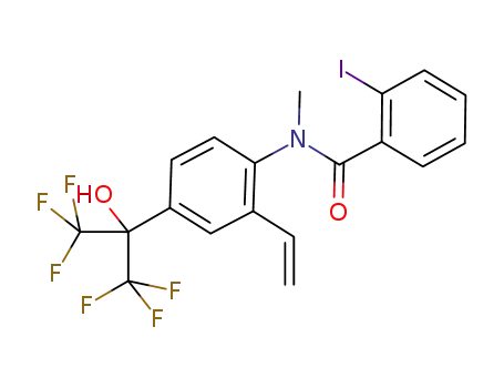 Molecular Structure of 1395060-26-0 (C<sub>19</sub>H<sub>14</sub>F<sub>6</sub>INO<sub>2</sub>)