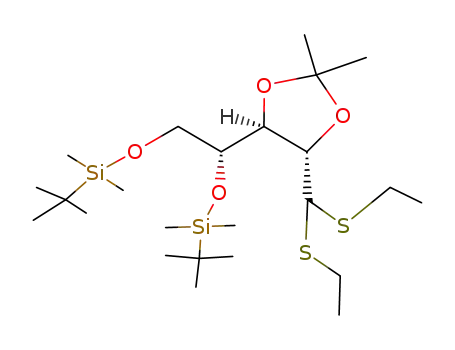 4,5-Di-O-(tert-butyldimethylsilyl)-2,3-O-isopropylidene-D-arabinose diethyl dithioacetal