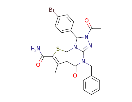 7-acetyl-5-benzyl-8-(4-bromophenyl)-3-methyl-4-oxo-4,5,7,8-tetrahydrothieno[3,2-e][1,2,4]triazolo[4,3-a]pyrimidine-2-carboxamide