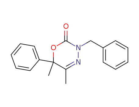Molecular Structure of 105889-07-4 (3-benzyl-5,6-dimethyl-6-phenyl-3,6-dihydro-2H-1,3,4-oxadiazin-2-one)