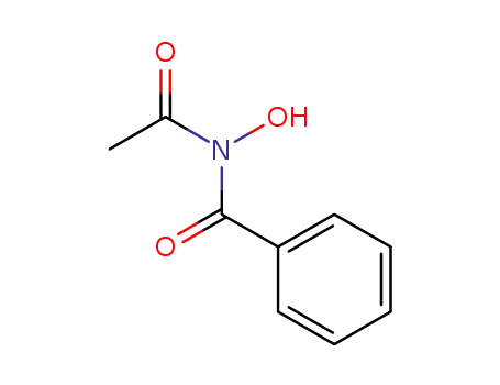 Molecular Structure of 802309-05-3 (Benzohydroxamic  acid,  N-acetyl-  (8CI))