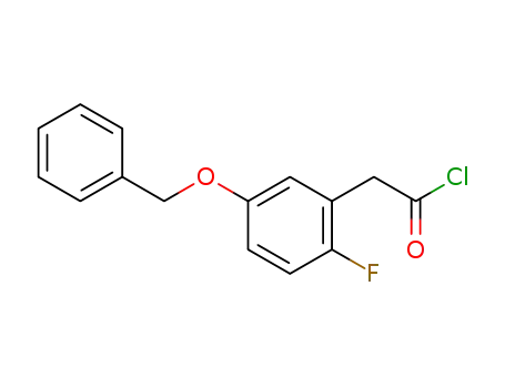 Molecular Structure of 1418126-44-9 (2-(5-(benzyloxy)-2-fluorophenyl)acetyl chloride)