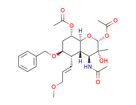 <3α,4β,4aβ,5α(E),6β,8α,8aα>-4-acetamidooctahydro-5-(3-methoxy-1-propenyl)-3-methyl-6-(phenylmethoxy)-2H-1-benzopyran-2,3,8-triol 2,8-diacetate