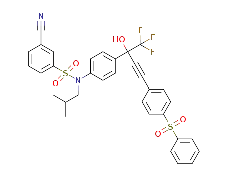 C<sub>33</sub>H<sub>27</sub>F<sub>3</sub>N<sub>2</sub>O<sub>5</sub>S<sub>2</sub>