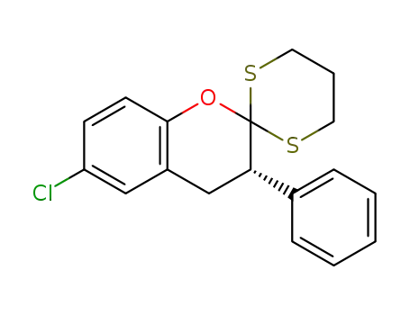 Molecular Structure of 1404301-95-6 ((S)-6-chloro-3-phenylspiro[chroman-2,2'-[1,3]dithiane])