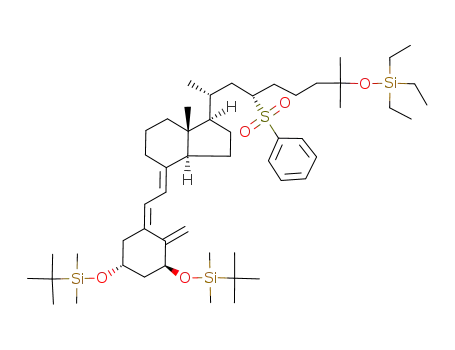 (1R,3aS,7aR)-1-((1R,3S)-3-Benzenesulfonyl-1,7-dimethyl-7-triethylsilanyloxy-octyl)-4-[2-[(3S,5R)-3,5-bis-(tert-butyl-dimethyl-silanyloxy)-2-methylene-cyclohex-(Z)-ylidene]-eth-(E)-ylidene]-7a-methyl-octahydro-indene