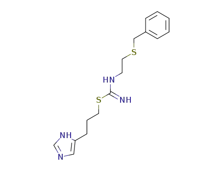 Molecular Structure of 102203-15-6 (Carbamimidothioic acid,[2-[(phenylmethyl)thio]ethyl]-, 3-(1H-imidazol-4-yl)propyl ester (9CI))