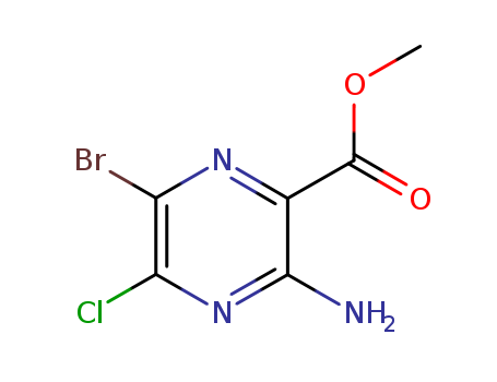Pyrazinecarboxylic acid, 3-amino-6-bromo-5-chloro-, methyl ester