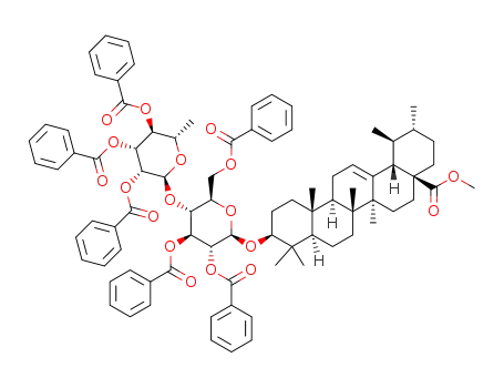 3β-O-[4-O-(2,3,4-tri-O-benzoyl-α-L-rhamnopyranosyl)-2,3,6-tri-O-benzoyl-β-D-glucopyranosyl]ursolic-28-methyl ester
