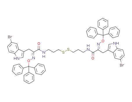 (2E,2'E)-N,N'-[3,3'-disulfanediylbis(propane-3,1-diyl)]bis[3-(5-bromo-1H-indol-3-yl)-2-(trityloxyimino)propanamide]