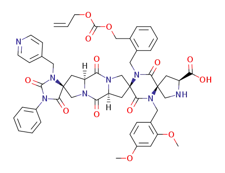 (3'S,4S,5''S,5'''S,9'S,11'S)-4''-[(2,4-dimethoxyphenyl)methyl]-2,2',3'',5,6'',8'-hexaoxo-1-phenyl-1''-{[2-({[(prop-2-en-1-yloxy)carbonyl]oxy}methyl)phenyl]methyl}-3-(pyridin-4-ylmethyl)trispiro[imidazoline-4,5'-[1,7]diazatricyclo[7.3.0.0<sup>3,7</sup>]dodecane-11',2''-piperazine-5'',3'''-pyrrolidine]-5'''-carboxylic acid