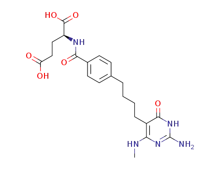 L-Glutamic acid,
N-[4-[4-[2-amino-1,4-dihydro-6-(methylamino)-4-oxo-5-pyrimidinyl]butyl]
benzoyl]-