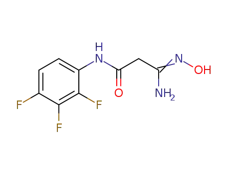 Molecular Structure of 239081-26-6 (3-amino-3-(hydroxyimino)-N-[2,3,4-(trifluoro)phenyl]propanamide)