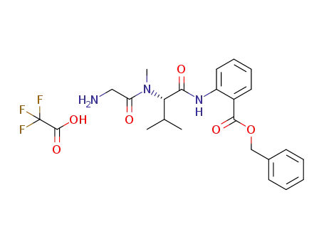 (S)-benzyl 2-(2-(2-amino-N-methylacetamido)-3-methylbutanamido)benzoate 2,2,2-trifluoroacetate