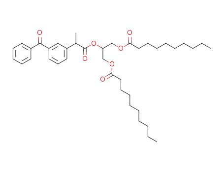 1,3-bis(decanoyl)-2-<2-(3-benzoylphenyl)propionyl>glyceride