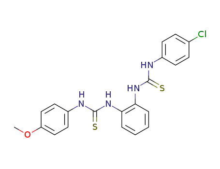 Molecular Structure of 1401032-97-0 (N<sup>1</sup>-[N-(4-chlorophenyl)thiocarbamoyl]-N<sup>2</sup>-[N-(4-methoxyphenyl)thiocarbamoyl]-1,2-diaminobenzene)