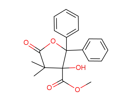 3-Furancarboxylic acid,
tetrahydro-3-hydroxy-4,4-dimethyl-5-oxo-2,2-diphenyl-, methyl ester