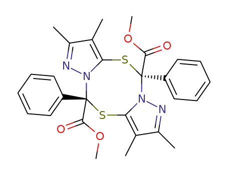trans-5,10-bis(methoxycarbonyl)-5,10-diphenylpyrazolo<1,5-a:1',5'-e><1,5>diaza<3,6>dithiocine