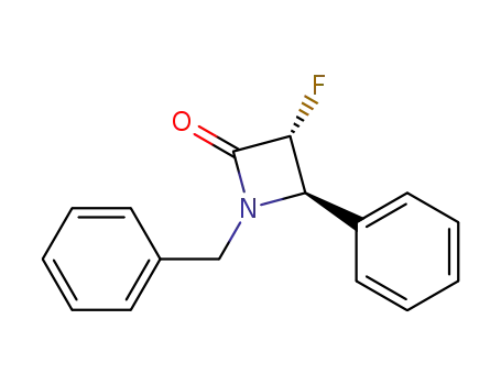 2-Azetidinone, 3-fluoro-4-phenyl-1-(phenylmethyl)-, trans-