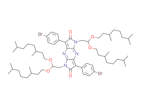 1,5-bis(2,2-bis((3,7-dimethyloctyl)oxy)ethyl)-3,7-bis (4-bromophenyl)dipyrrolo[2,3-b:2',3'-e]pyrazine-2,6(1H,5H)-dione