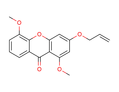 Molecular Structure of 106092-49-3 (9H-Xanthen-9-one, 1,5-dimethoxy-3-(2-propenyloxy)-)