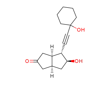 (3aR,4R,5S,6aS)-5-Hydroxy-4-(1-hydroxy-cyclohexylethynyl)-hexahydro-pentalen-2-one